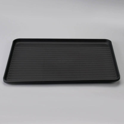 12 Pcs Rectangular PP Plastic Serving Tray Set Black