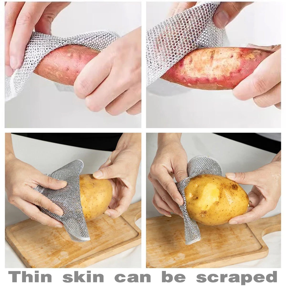 Double Layer Metal Fiber Kitchen Dishcloth Set of 10