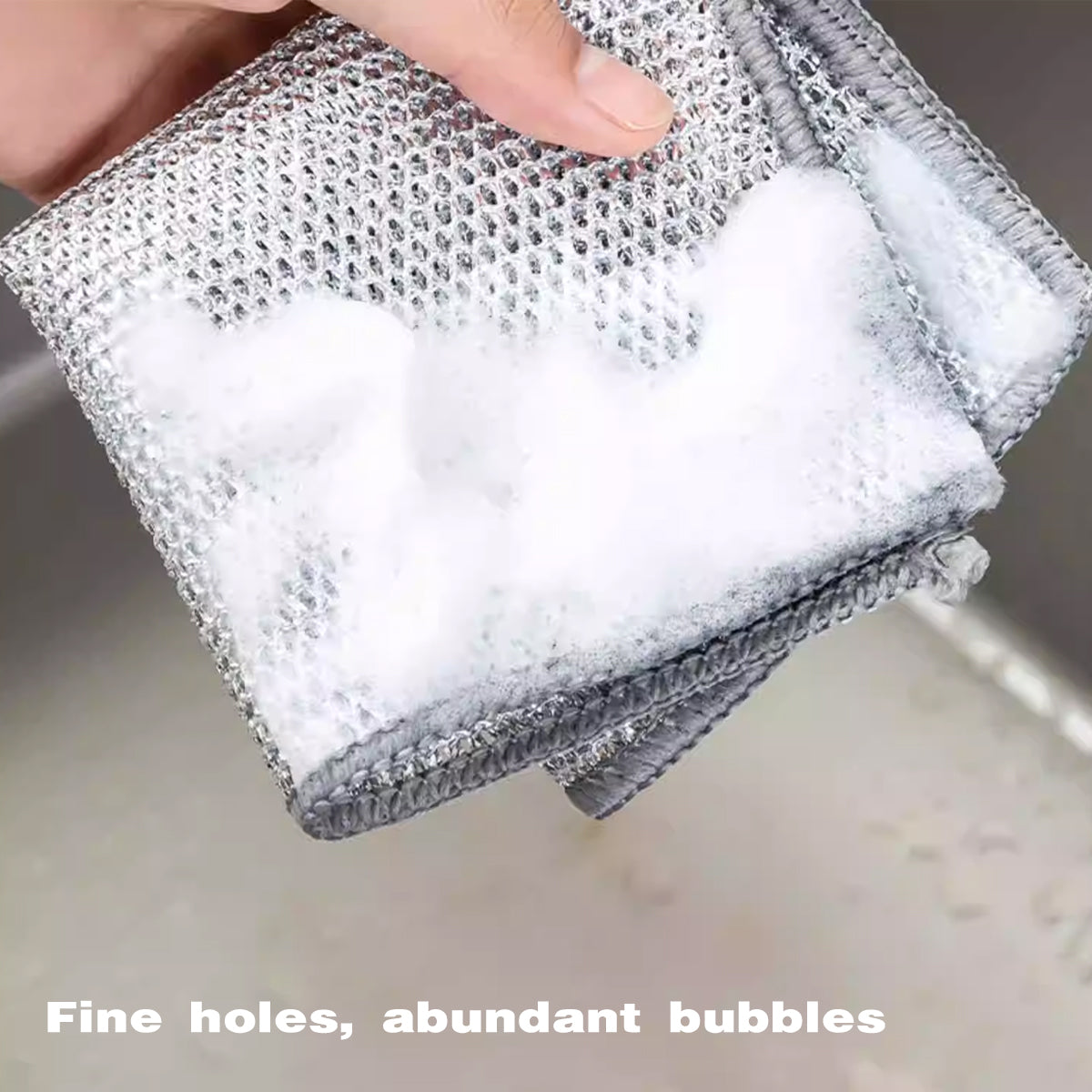 Double Layer Metal Fiber Kitchen Dishcloth Set of 10