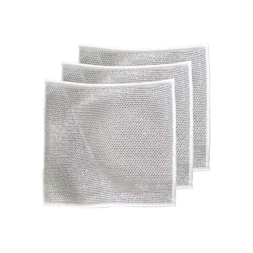 Double Layer Metal Fiber Kitchen Dishcloth Set of 10