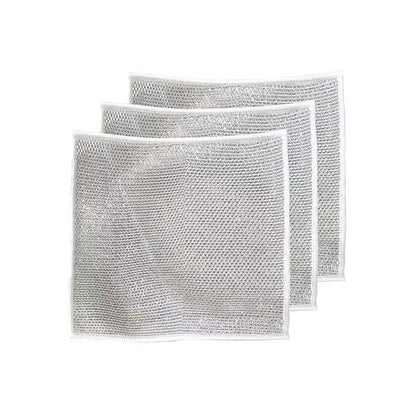 Double Layer Metal Fiber Kitchen Dishcloth Set of 10