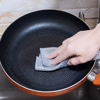 Double Layer Metal Fiber Kitchen Dishcloth Set of 10