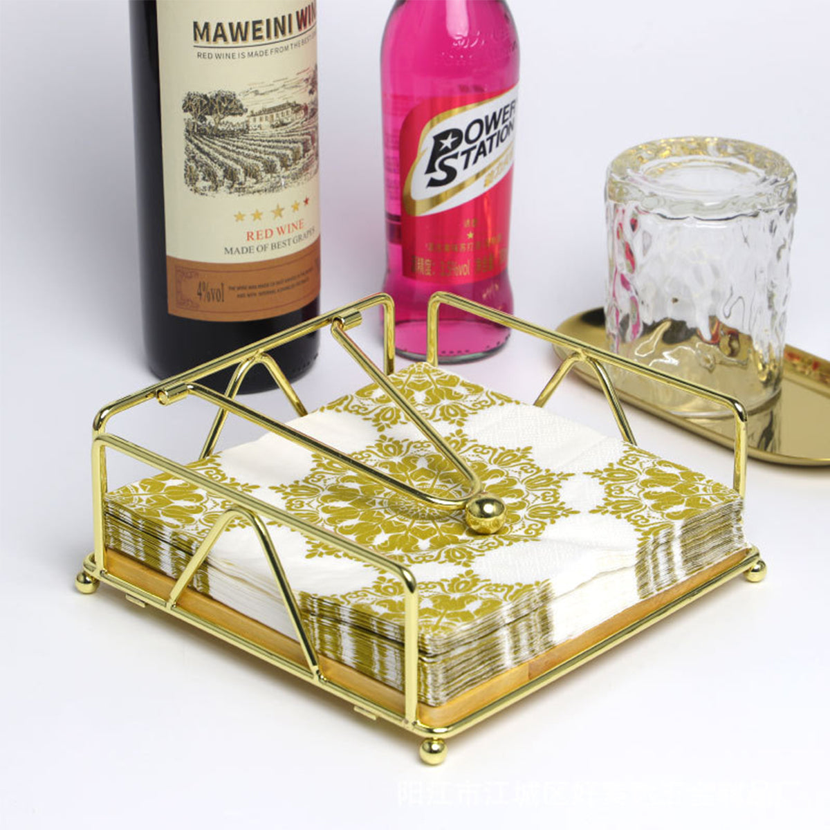 Steel Napkin Holder Serviette Rack Organiser Kitchen Serving Bar 3 Colours New