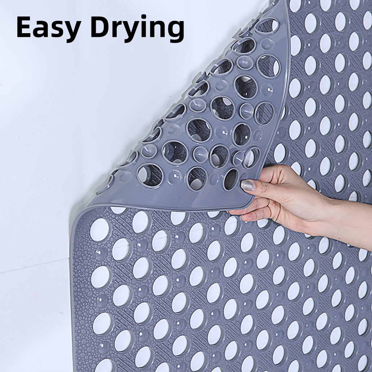 PVC Shower Mat Non Slip with Suction Cups for Safe Bathing