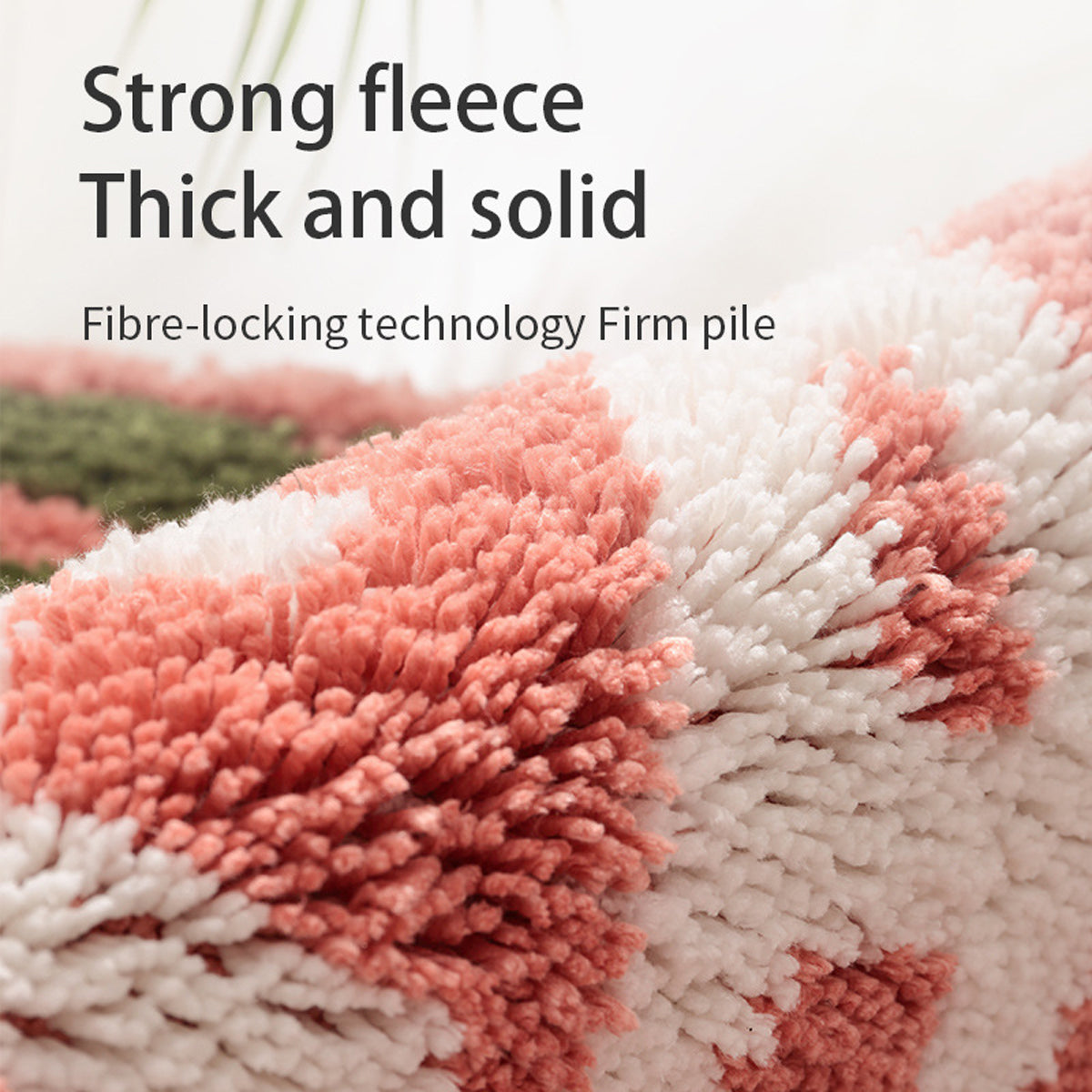 Peach Shaped Flocking Bathroom Mat Anti Slip Floor Rug