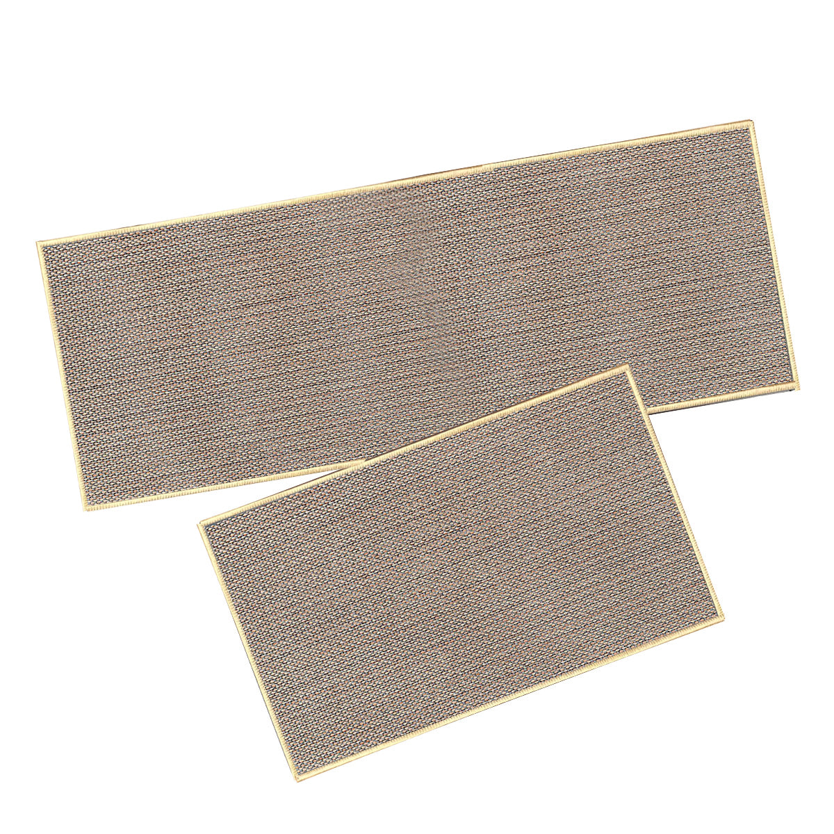 2 Pcs Absorbent Kitchen Floor Mat Non-Slip Linen Rug Set
