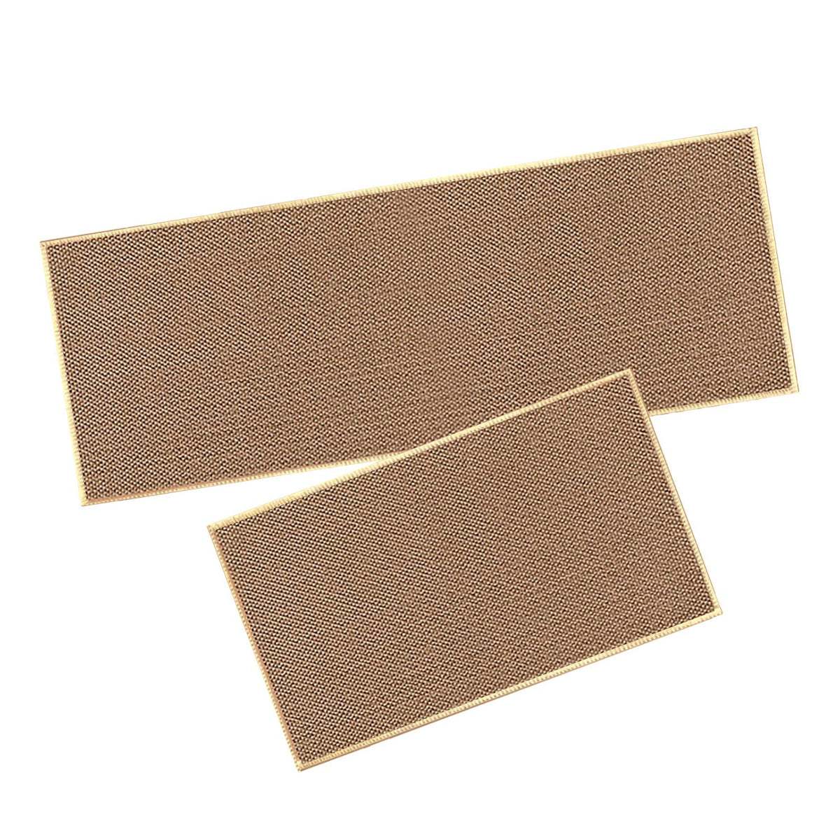 2 Pcs Absorbent Kitchen Floor Mat Non-Slip Linen Rug Set