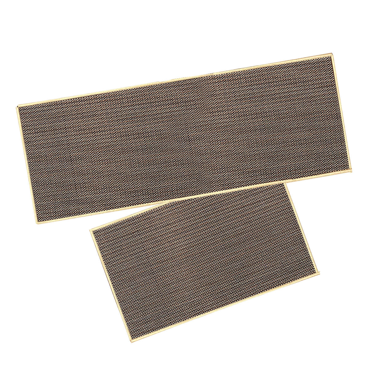 2 Pcs Absorbent Kitchen Floor Mat Non-Slip Linen Rug Set