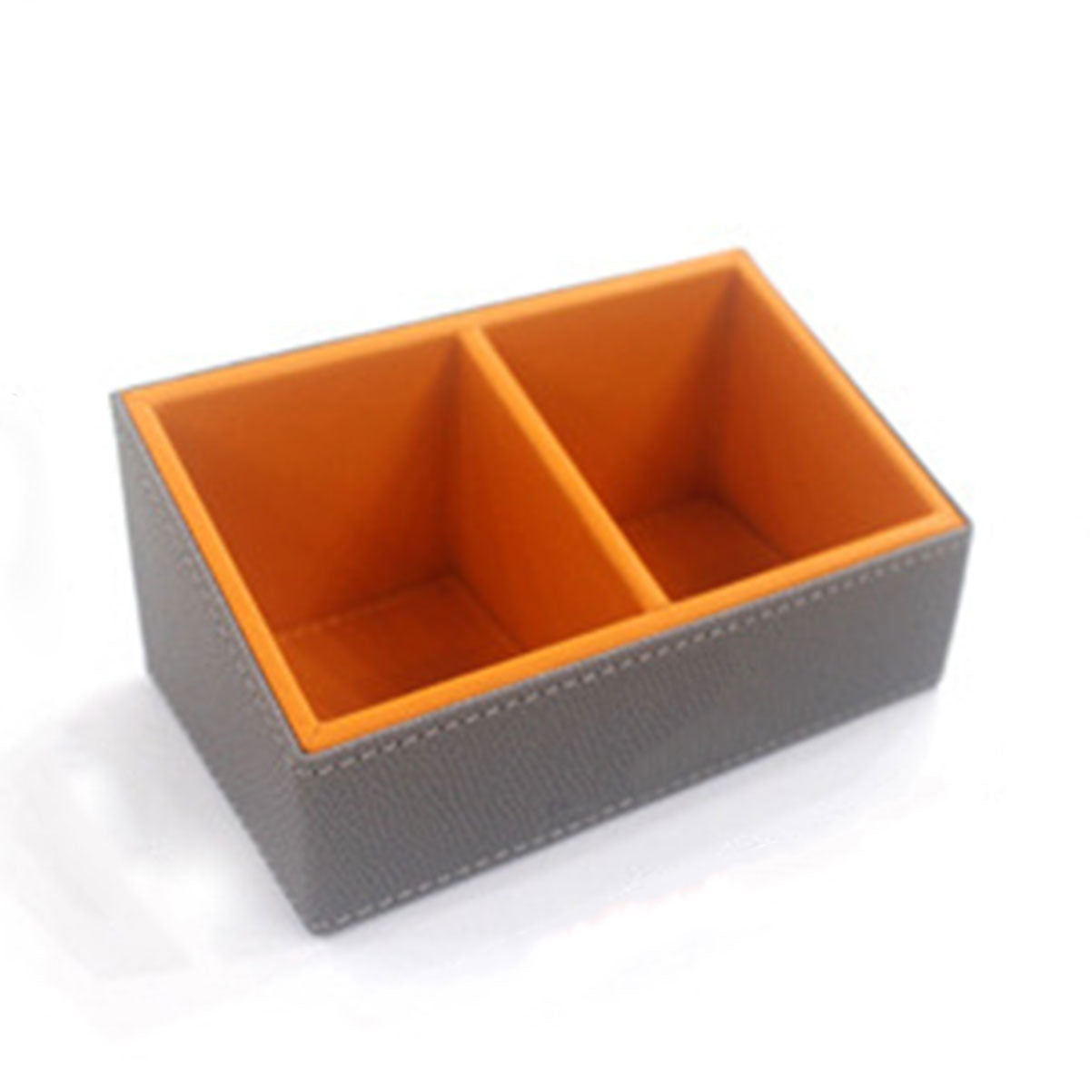 Beveled Double Compartment Tea Caddy Hotel Organizer