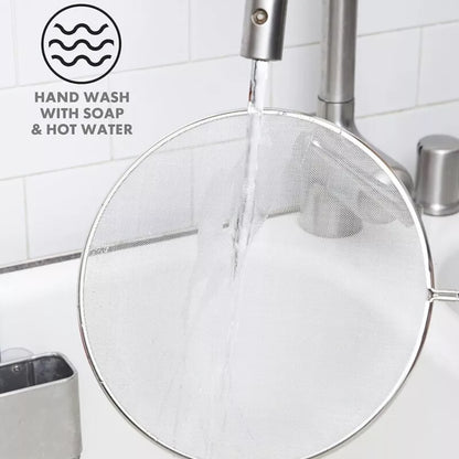Splatter Screen 3 PCS Stainless Steel Mesh Guard for Frying Pan Oil Shield