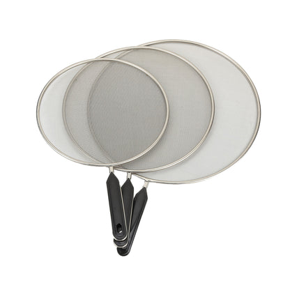Splatter Screen 3 PCS Stainless Steel Mesh Guard for Frying Pan Oil Shield