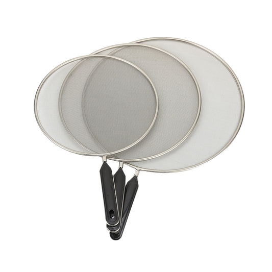Splatter Screen 3 PCS Stainless Steel Mesh Guard for Frying Pan Oil Shield