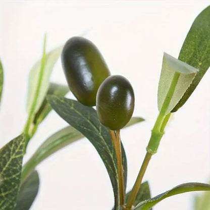 5PCS Artificial Olive Branch Greenery Fake Olive Leave with Fruit for Home Decor