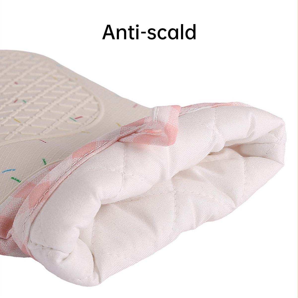 Silicone Oven Mitts Long Heat Resistant Anti-Hot Microwave Insulation Gloves
