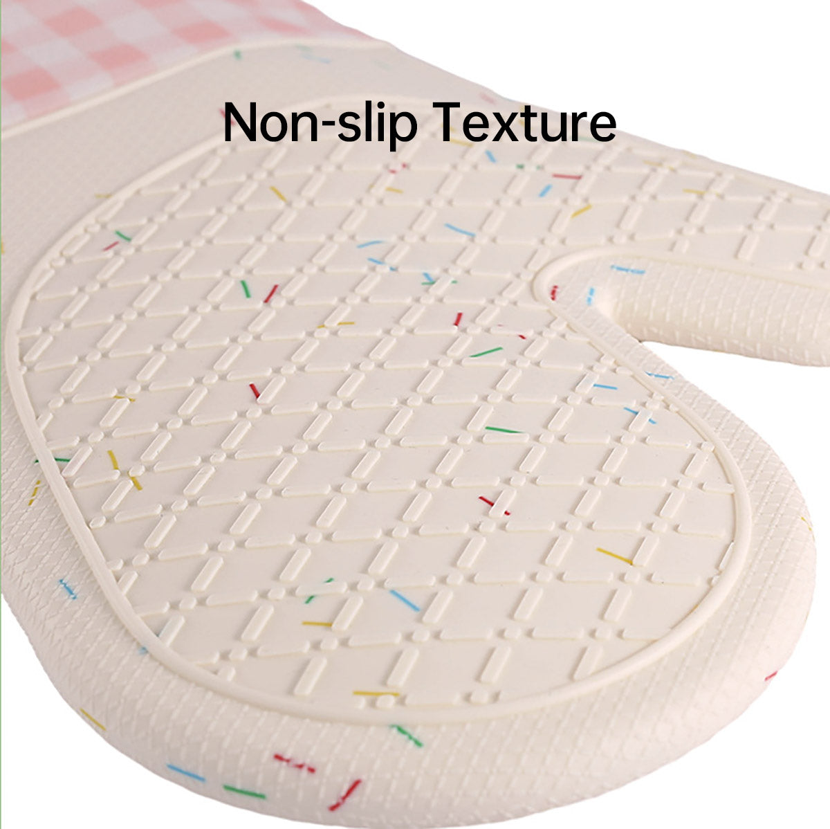 Silicone Oven Mitts Long Heat Resistant Anti-Hot Microwave Insulation Gloves