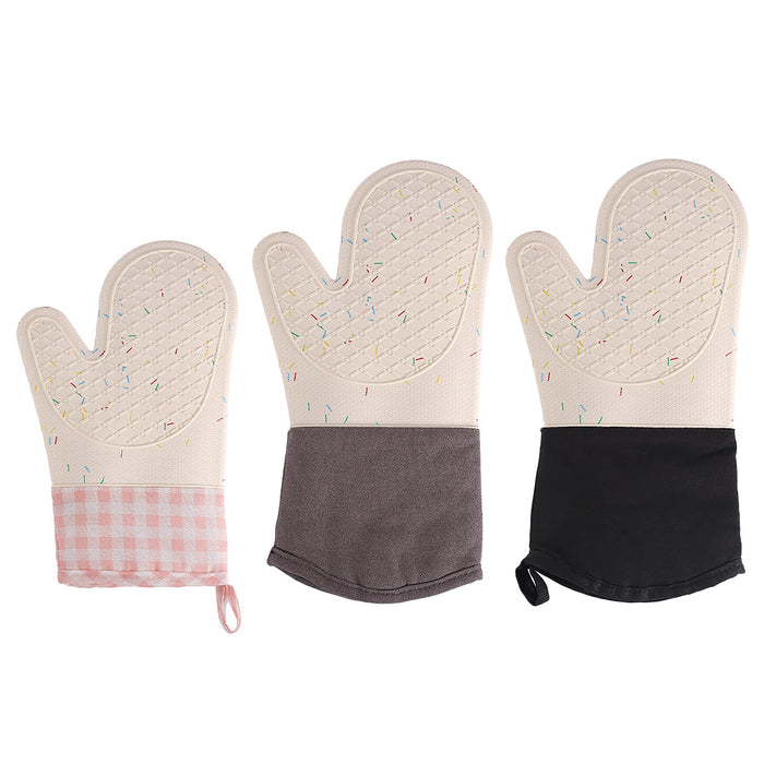Long Silicone Oven Mitts with Heat Resistance