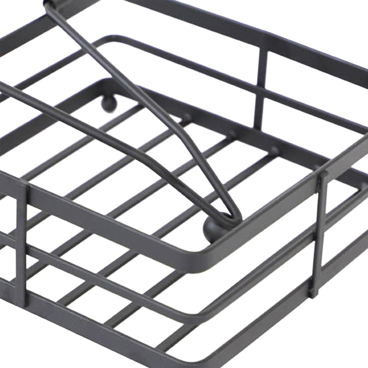 2Pcs Black Wrought Iron Napkin Holder Square Tissue Rack