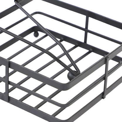 2Pcs Black Wrought Iron Napkin Holder Square Tissue Rack