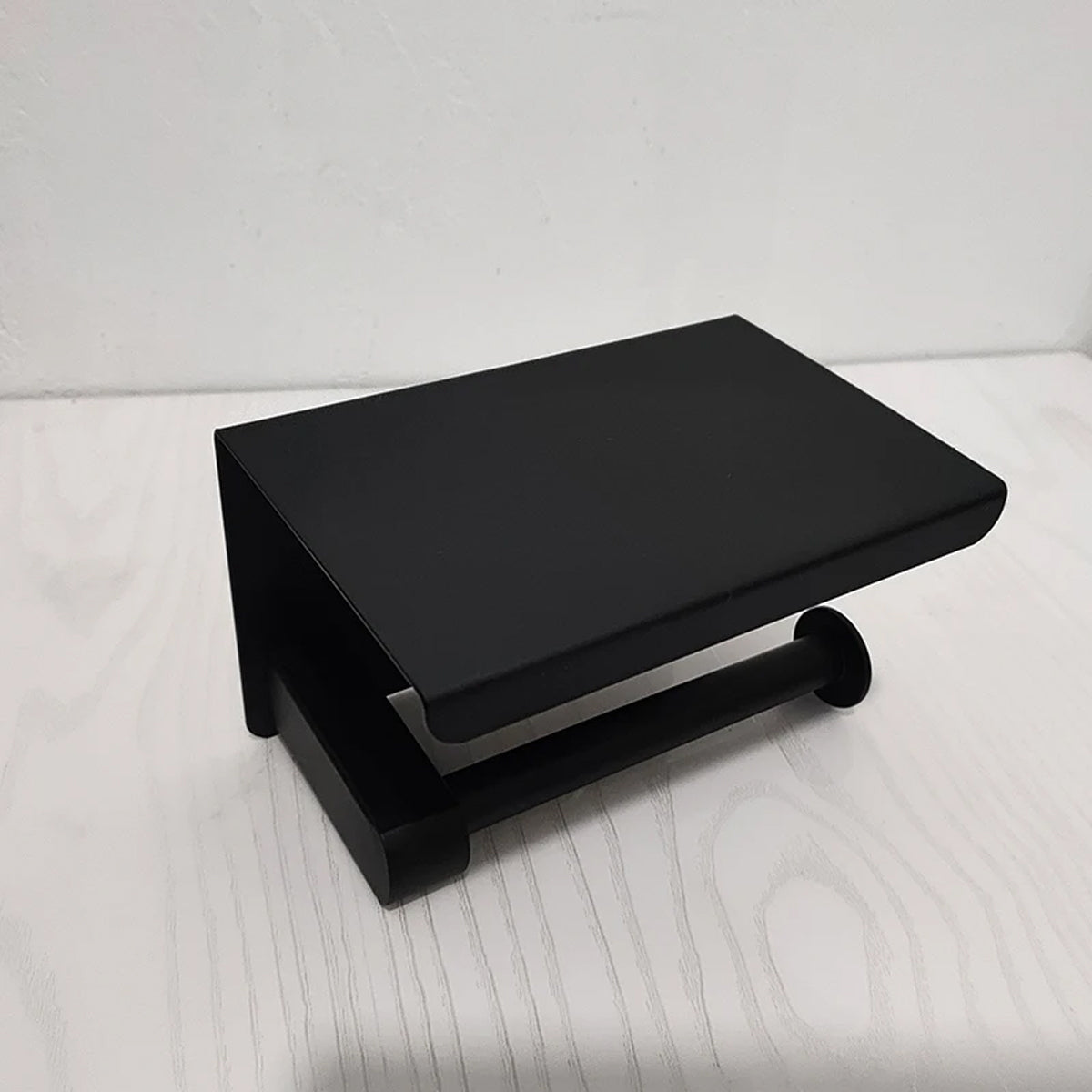 Black Stainless Steel Toilet Paper Holder Bathroom Storage Hooks Washroom AU