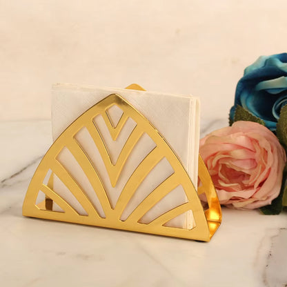 2 Pcs Nordic Hollow Stainless Steel Napkin Holder Gold