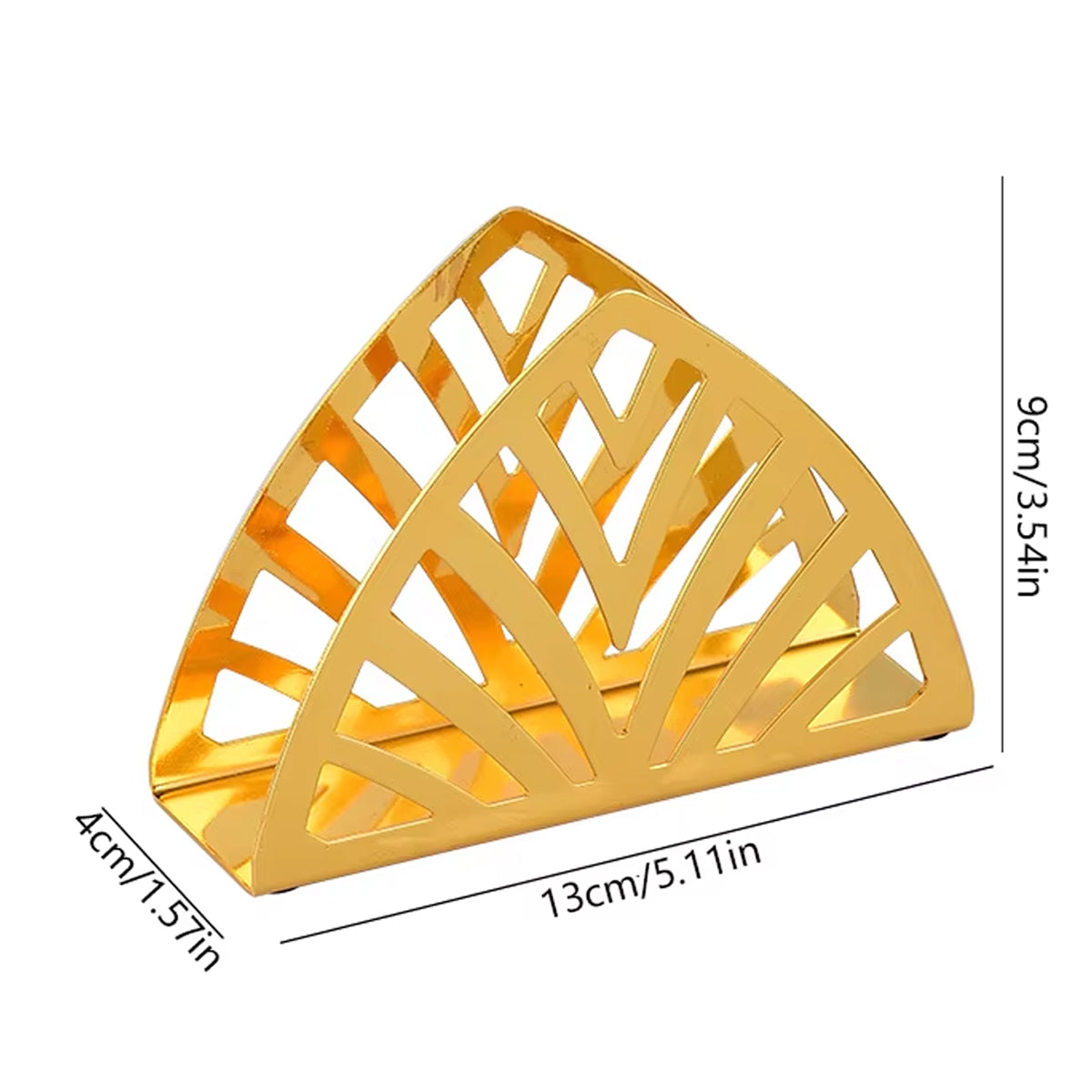 2 Pcs Nordic Hollow Stainless Steel Napkin Holder Gold