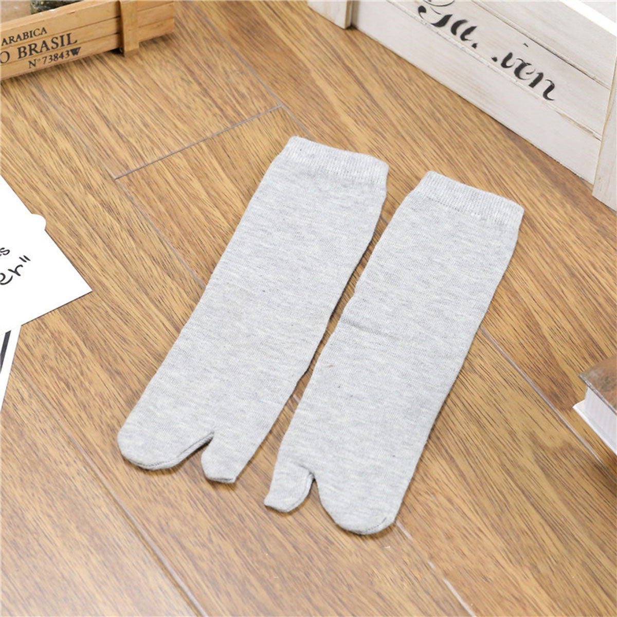 6 Pairs Split Toe Tabi Socks Cotton Blend Unisex Comfort