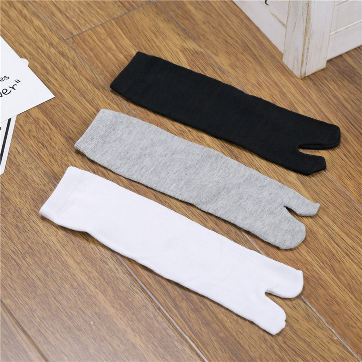 6 Pairs Split Toe Tabi Socks Cotton Blend Unisex Comfort