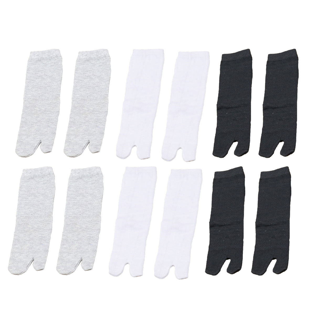 6 Pairs Split Toe Tabi Socks Cotton Blend Unisex Comfort