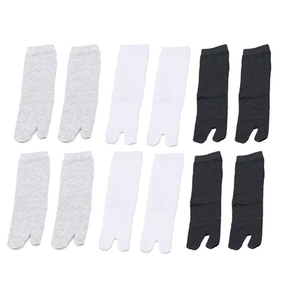 6 Pairs Split Toe Tabi Socks Cotton Blend Unisex Comfort