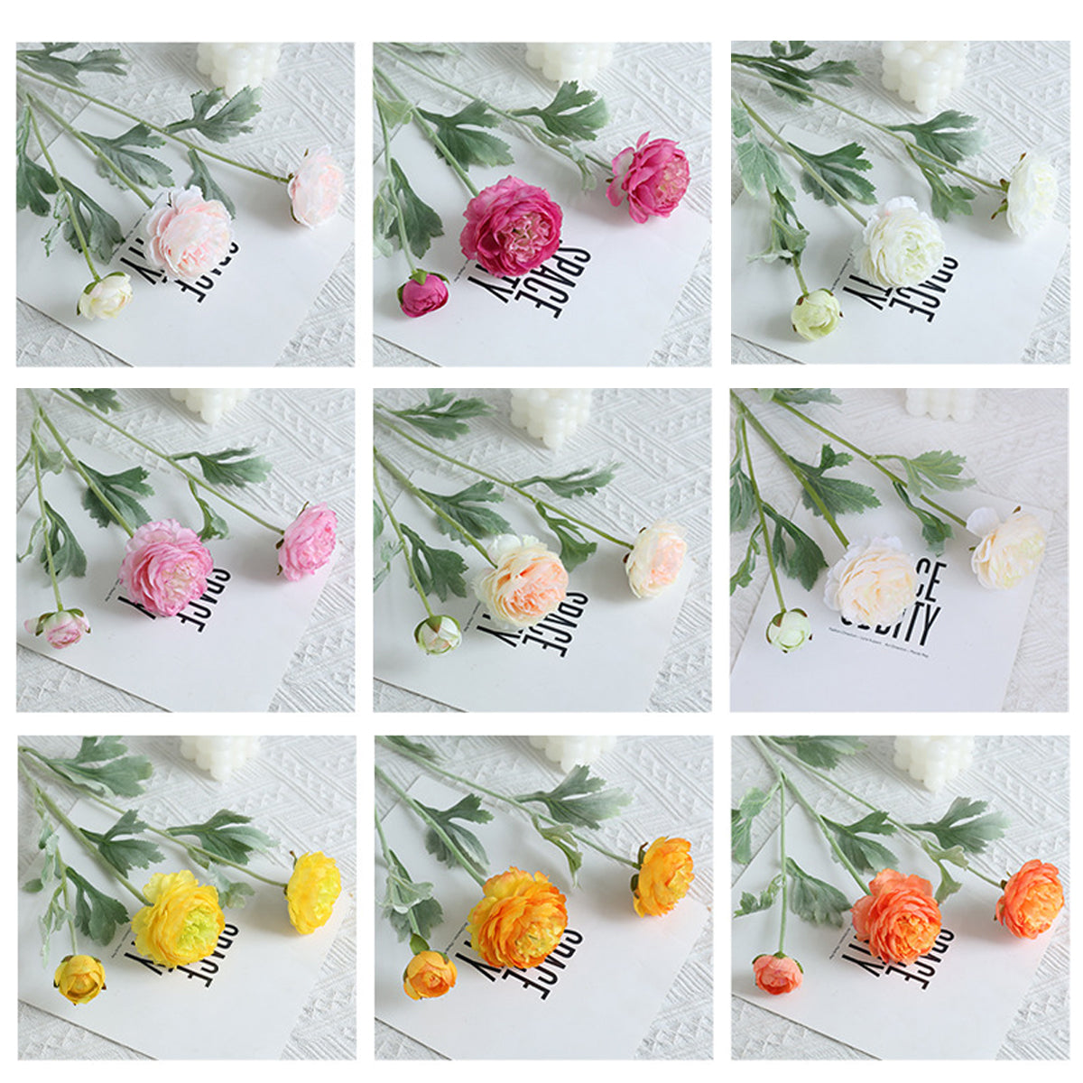 5pcs Artificial Peony Silk Flowers Bouquet Home Decor Faux Floral Arrangements
