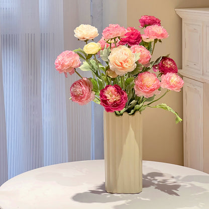 5pcs Artificial Peony Silk Flowers Bouquet Home Decor Faux Floral Arrangements