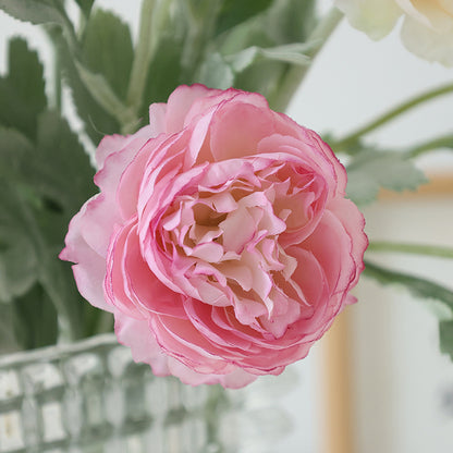 5pcs Artificial Peony Silk Flowers Bouquet Home Decor Faux Floral Arrangements