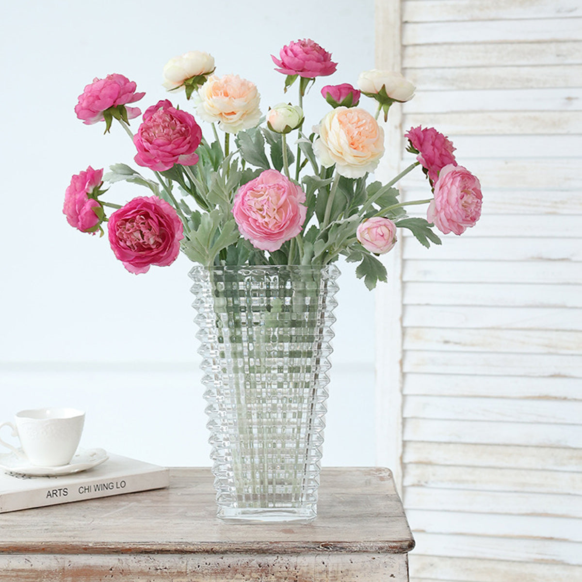 5pcs Artificial Peony Silk Flowers Bouquet Home Decor Faux Floral Arrangements