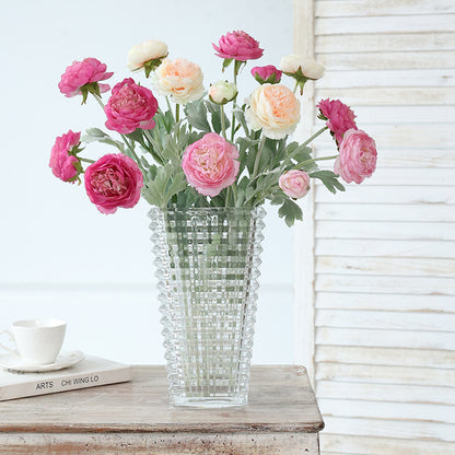 5pcs Artificial Peony Silk Flowers Bouquet Home Decor Faux Floral Arrangements