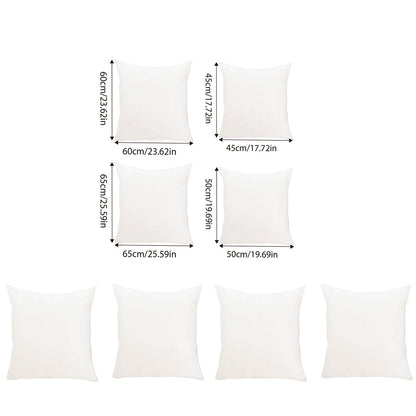 2pcs Premium Square Pillow Inserts Soft Cushion Fillers Hotel Quality