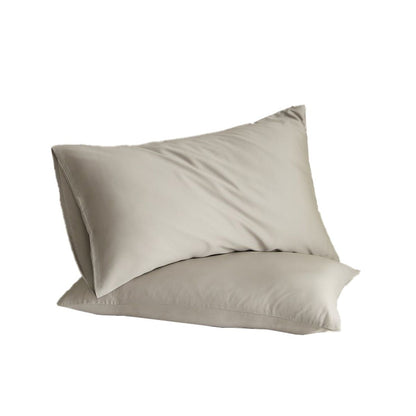 2 Pcs Grey Tencel Pillowcases with Soft Finish