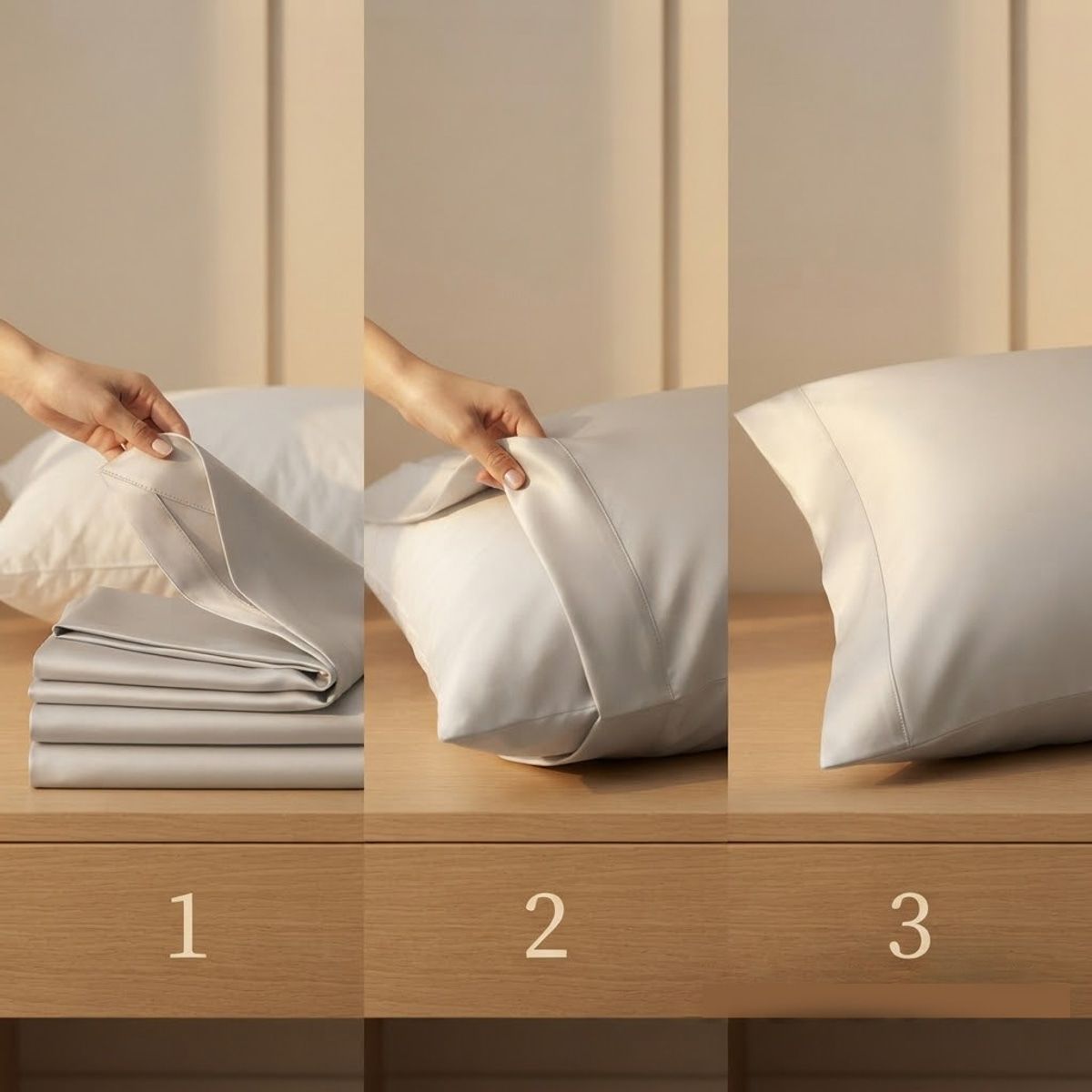 2 Pcs Grey Tencel Pillowcases with Soft Finish – Product View 6