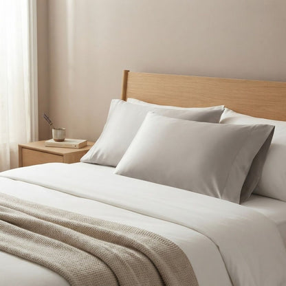 2 Pcs Grey Tencel Pillowcases with Soft Finish – Product View 7