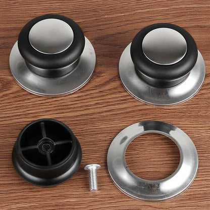 2pcs Stainless Steel Replacement Pot Lid Knob Handle Set for Cookware