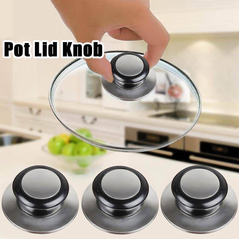2pcs Stainless Steel Replacement Pot Lid Knob Handle Set for Cookware