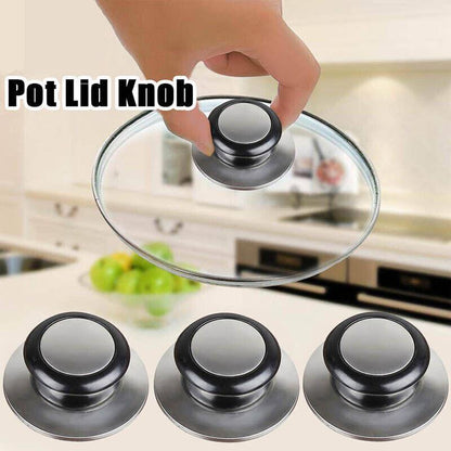 2pcs Stainless Steel Replacement Pot Lid Knob Handle Set for Cookware