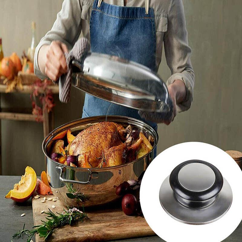 2pcs Stainless Steel Replacement Pot Lid Knob Handle Set for Cookware
