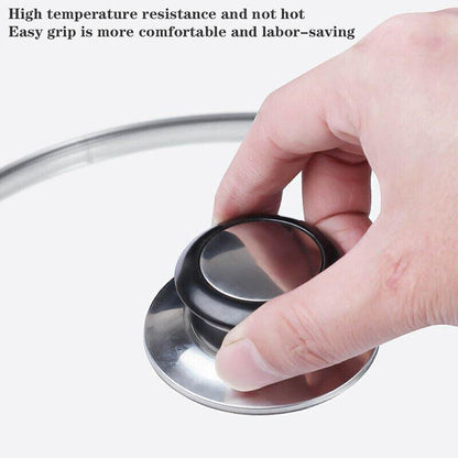 2pcs Stainless Steel Replacement Pot Lid Knob Handle Set for Cookware