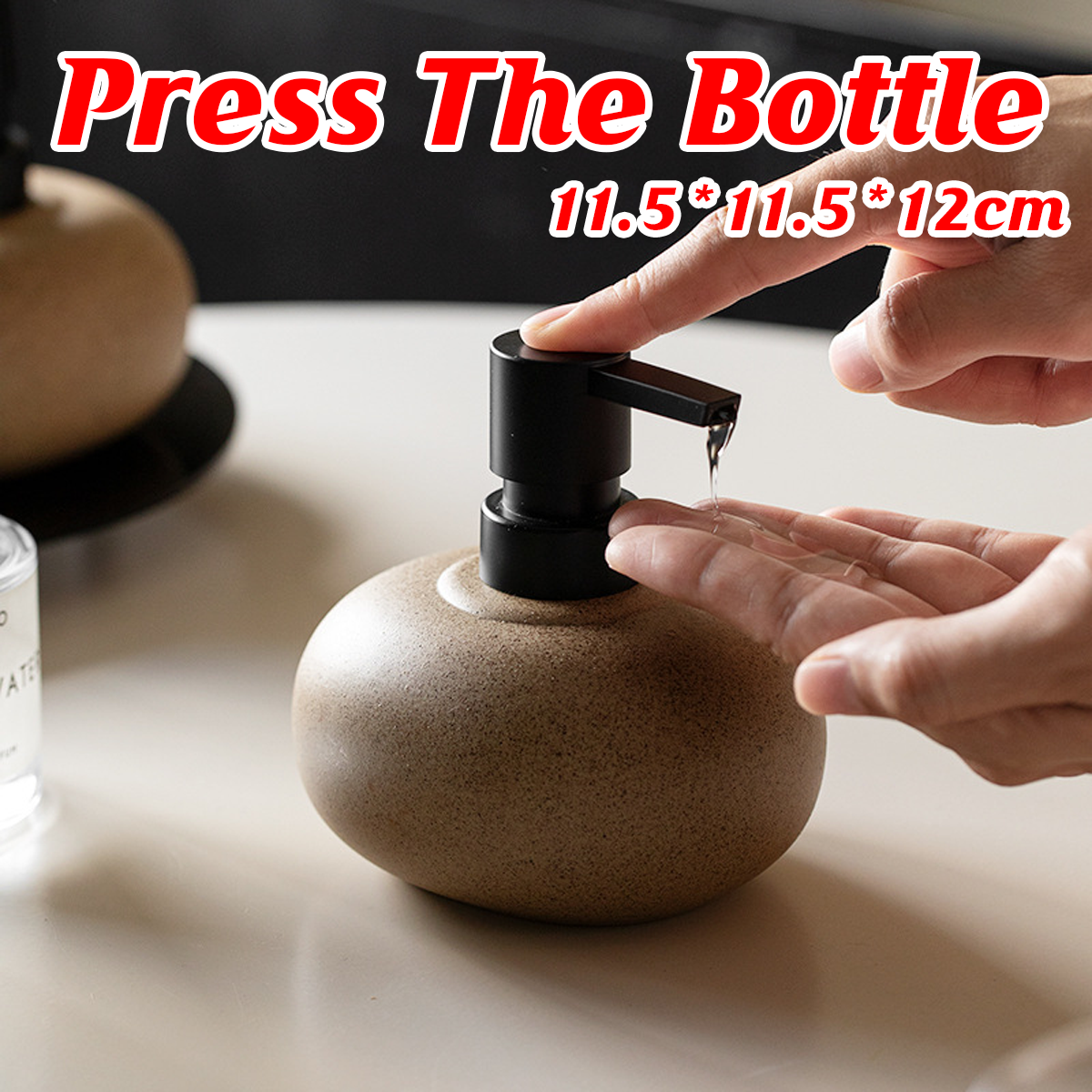 Ceramic Pump Dispenser Bottle for Shampoo Lotion Conditioner Travel Kit