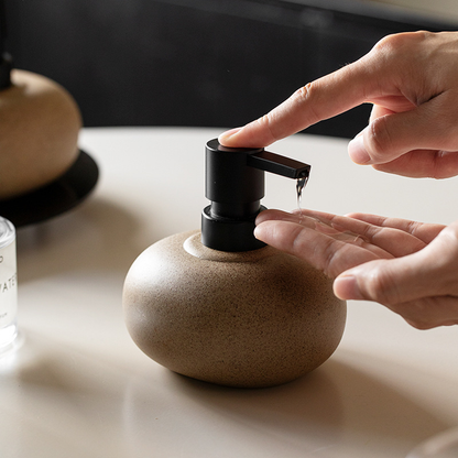 Ceramic Pump Dispenser Bottle for Shampoo Lotion Conditioner Travel Kit