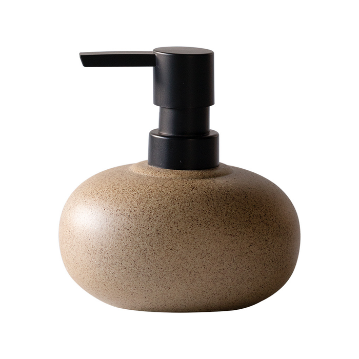 Ceramic Soap Dispenser with Black Press Pump