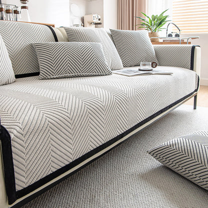 Sofa Cover Soft Chenille Anti-Slip for Living Room Couch