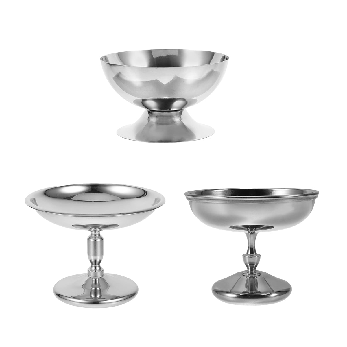 304 Stainless Steel Goblet Hotel Restaurant Ice Cream Cup Bar Dessert Fruit AU