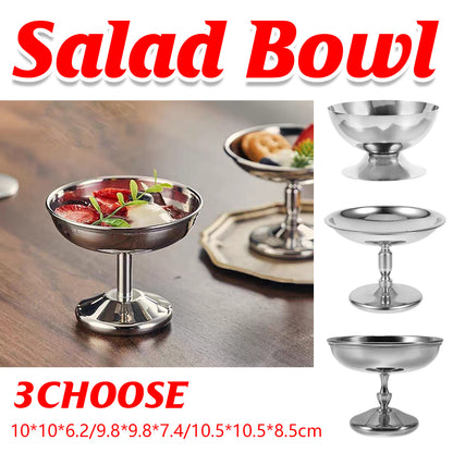 304 Stainless Steel Goblet Hotel Restaurant Ice Cream Cup Bar Dessert Fruit AU