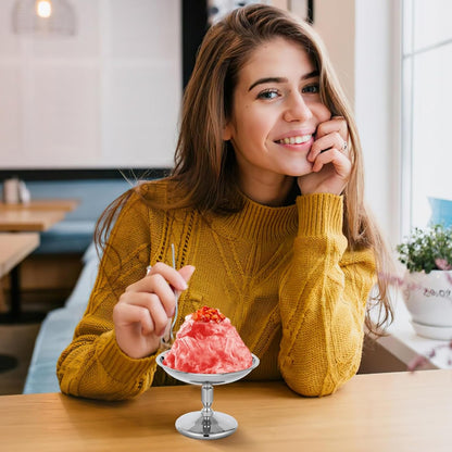 304 Stainless Steel Goblet Hotel Restaurant Ice Cream Cup Bar Dessert Fruit AU